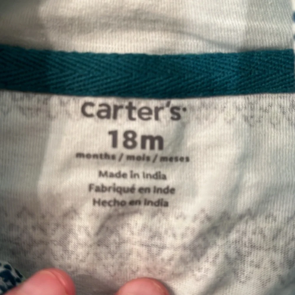 Carter's Baby Boys Sleeveless Stripe Hooded Romper/NWT/18m - Picture 7 of 11